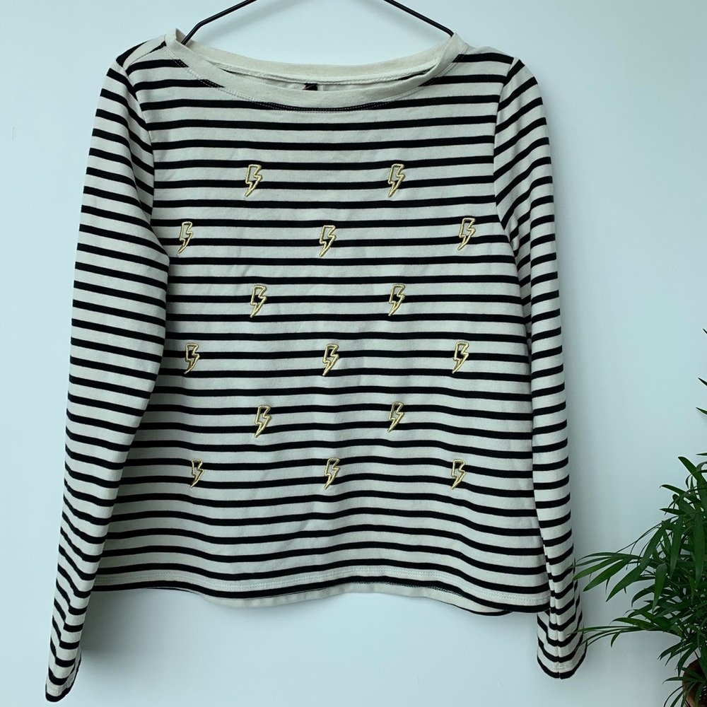 Betsey Johnson Gold “B” Detail Sweatshirt
